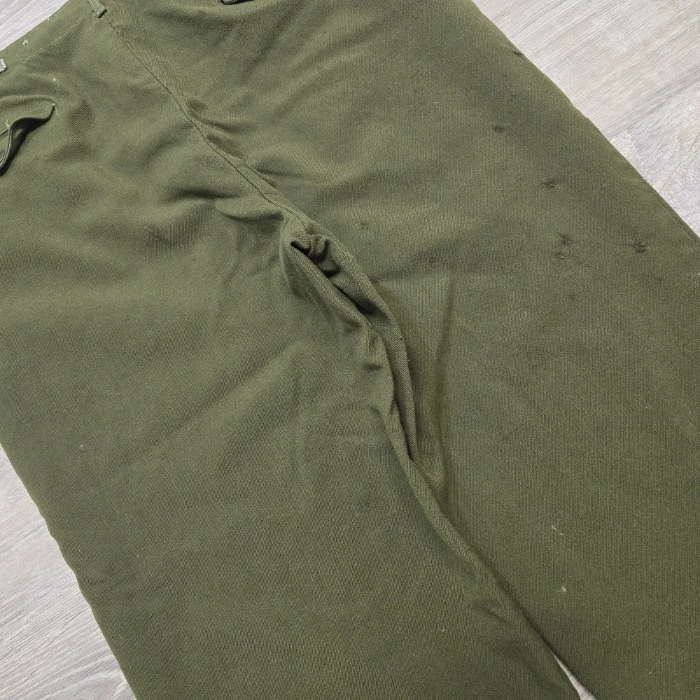 US Army M-1951‎ Heavy Wool Field Trousers 50s Korean War Waldes Zip Medium 34x26